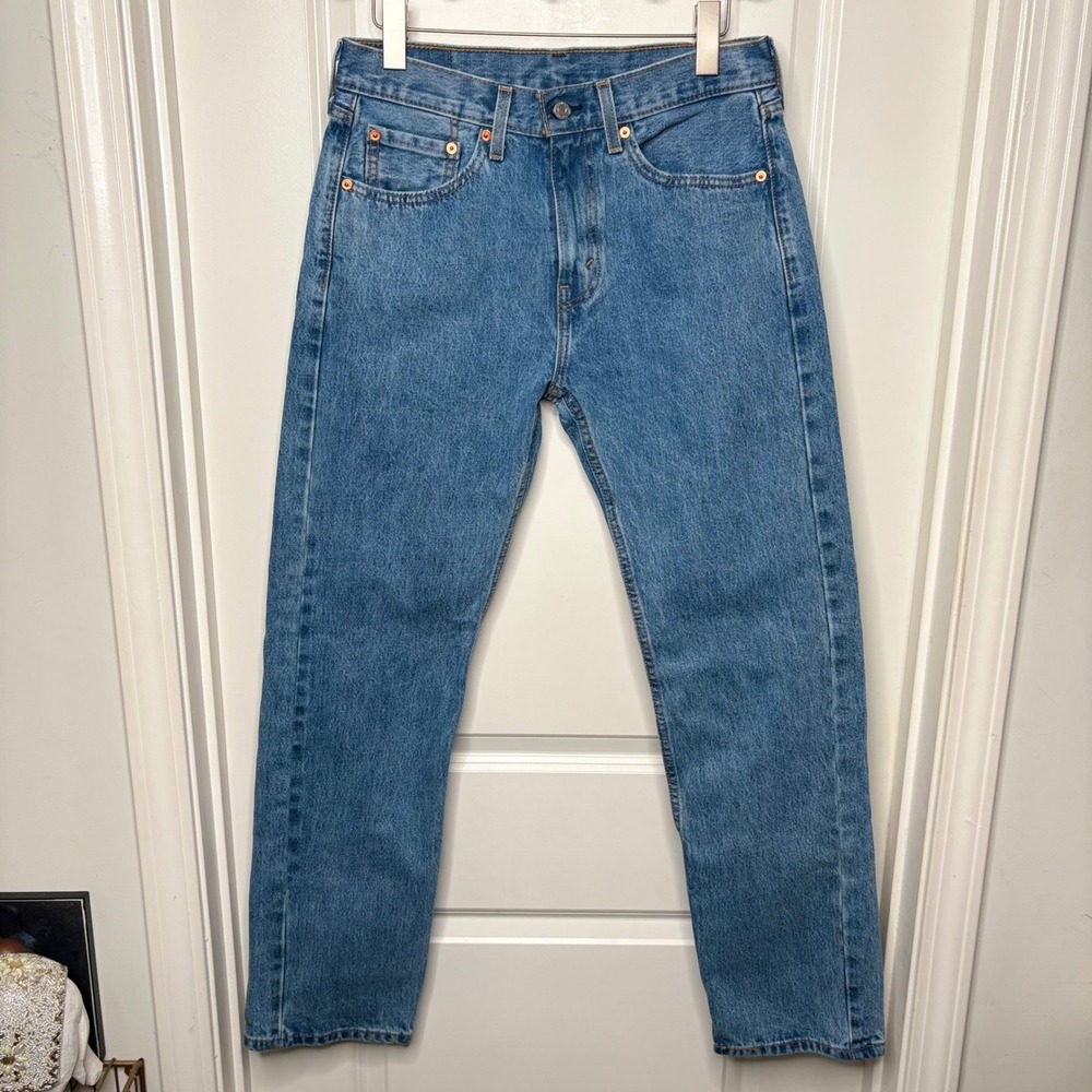 Levis 505 Jeans Regular Fit Straight Leg Mens 31x32 Blue Medium Wash 100% Cotton